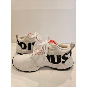 Nike Team Hustle D8 GS White Black Red Kids Basketball Shoes Youth 6